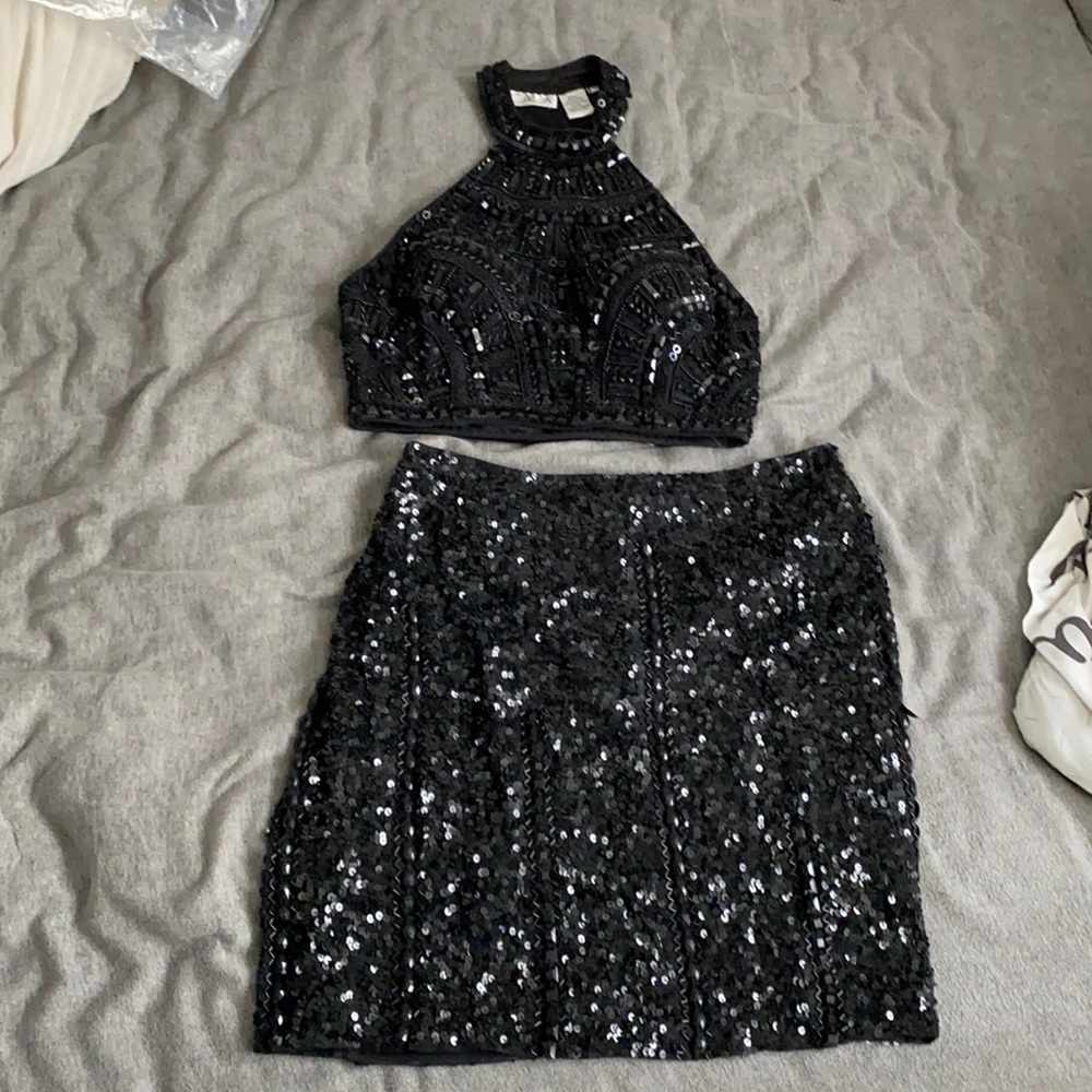 Black two piece prom/ formal/ homecoming dress